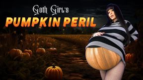 Goth Girl's Pumpkin Peril - Belly Expansion