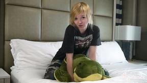 ”Lusty Alexa Crush Grinds Her Cunt Against Soft Plushy Toy”