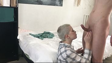 Blonde Secretary Gets a Homemade Facial from a Young Prostitute