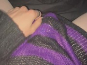 Shoelace, slapping my girl cock