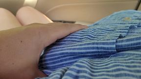 Hot Girl with Perfect Tits allows Me Touching Her in the Car