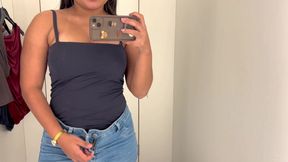 BIG CLITORIS MASTURBATING IN THE PUBLIC FITTING ROOM