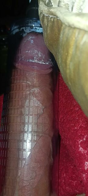 Trying penis pump in my uncut cock for fun