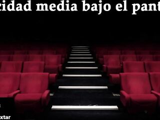 JOI - Masturbándote en el cine, fantasía en español.