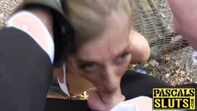 ”Young babe Silvia Dellai creampied after ass pumping domination”