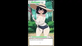 Bug Huntress battles for some outdoor anal fun with beads