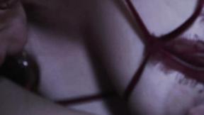 ”Teen lesbian sneaks in the bedroom to lick mature muff”