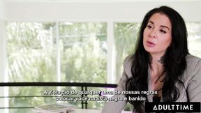 ADULT TIME - Bella Rolland Gives Up Free Use Pussy To Kira Noir At Public Wake! PORTUGUESE SUBTITLES