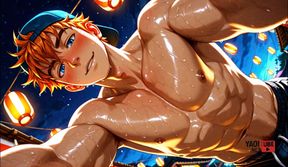 Twink anime boy destroyed by raw gay cartoon creampie