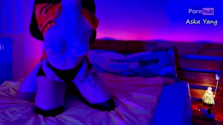 Aska Yang takes a huge cock inside her in cyberpunk! Blowjobs and deep sex. Part 3