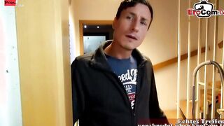 Chubby german 19 year mature housewife with gigantic tits banged! at home