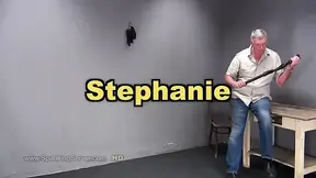 Amateur cutie Stephanie gets her massive boobs smacked and whipped while