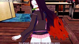 DEMON SLAYER HELPING NEZUKO TO CONTAIN HER DEMON POWERS CARTOON CARTOON 3D UNCENSORED