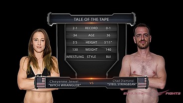 Cheyenne Jewel vs Chad Diamond Mixed Wrestling