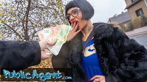 Public Agent French babe Candy Scott has her wet pussy filled by a big dick