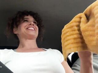 Public Car Oral-job-sex Cum in Mouth and Riding Step Mom in Backseat After Road Head