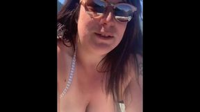 Regina Noir masturbates, sucks dick in pool – Outdoor Blowjob. 1