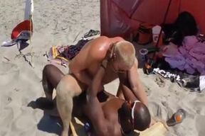 dark And Milky gay On A Public Beach.spycam Multiracial Outdoor