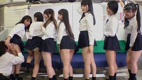 *** GROUP OF ASIAN TEENS  GO AFTER A GUY ON A TRAIN,* HE GOT LUCKY *   (#56767)