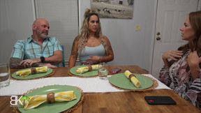 Stepdaughter Misty Meaner sneaks into dad's room for her phone