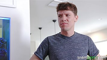 Chloe Cherry is riding a hard cock on the sofa and getting it up her ass