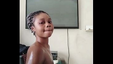 Bucket Bathing Slender South African Hood Slut With Sexy Fuck Me Face &amp_ Dick Swallowing Soft Jiggly Pear Shaped FAT Booty