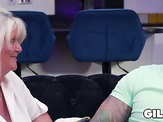 GilfAf- Granny Lady Lesly Gets on all Fours for Easter Bunny's Big Dick