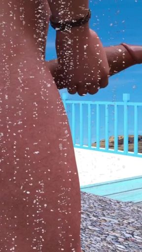 Stepaunt Caught Sean Masturbates Big Cock In Shower   Clip 1