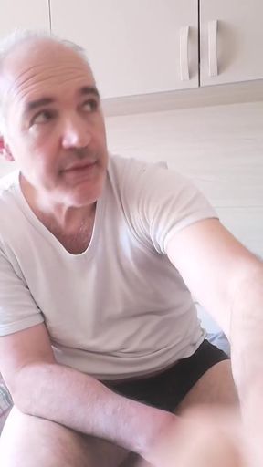 I Piss in the Plastic Cup and Masturbate with Real Pleasure My Hard Cock