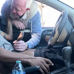 grandpa offers a helping hand while cruising