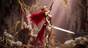 Malenia Blade of Miquella Sensual Throne Routine in Decayed Elphael with Revealing Armor and Provocative Poses