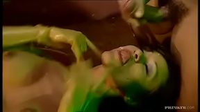 Spanish Performer Malena Goes to a Fetish Club for Some Bukkake Fun