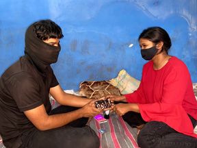 Leaving his step-brother at his in-laws&amp;#039; house with expensive condoms in dowry