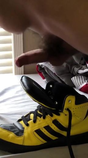 Iconic moment from &quot;Adidas Jeremy Scott Sneakers Love My Cum - Part 2&quot;