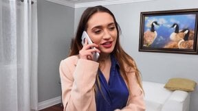 Good-looking real estate agent bangs her Mother's client