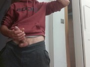 I Finish the Rich Handjob of this Huge Hard Cock that Spreads the Sperm in Jets Everywhere