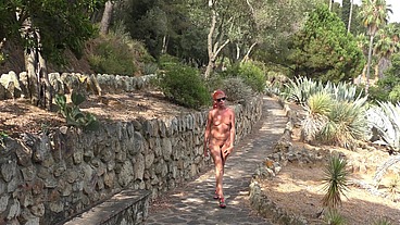 Naked walk in cactus park