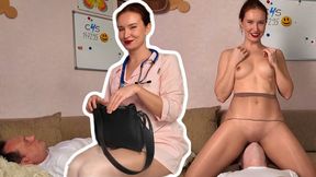 Nylon face sitting treatment for a rude asshole HD