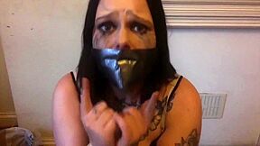 Goth Girl Big Tape Gagged