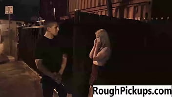 Sexy slut banged in public