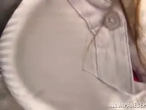 Japanese Blonde Pantyhosed Gets Hardcore Fucked at Office Desk