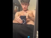 Twink Flexes and Jerks Off in Mirror - TPK