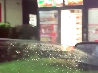 This Babe started sucking my penis in the Burger King Drive Thru!