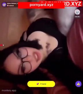 Shy teen reacts to public webcam exposure