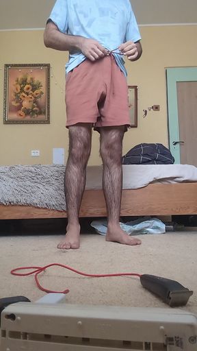 After removing hairy ass foxxyfem showing and flexing clean and big beautiful ass