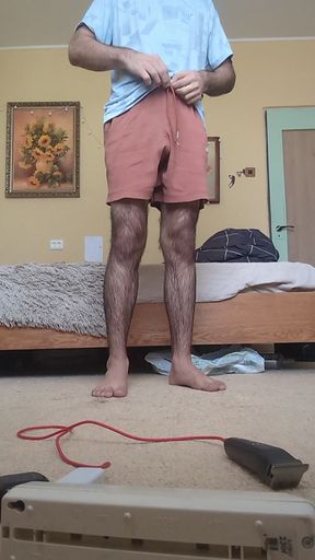 After removing hairy ass foxxyfem showing and flexing clean and big beautiful ass