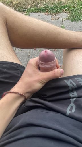 Was at my fathers house where I could not masturbate so I dit it in a park