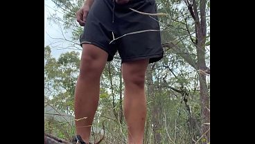 Outdoor Loaded Jerk After Running Into the Woods