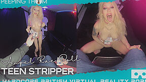 Angel Rae Doll In teen 18+ Stripper; Solo Striptease With Blonde Babe