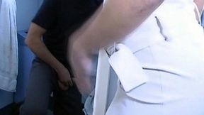 Public Toilet Peeping Tom Caught While Cathy Barry Gets Screwed